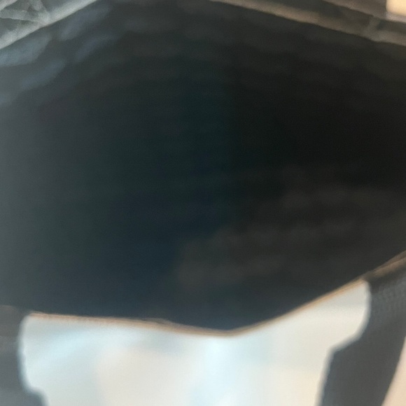 Large Diamonds International Silver and Black Tote Bag 16 x 12 x 5 - Picture 3 of 4